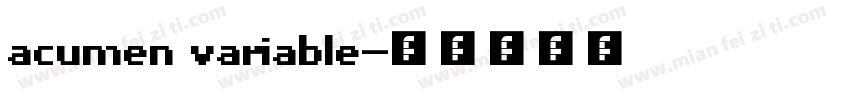 acumen variable字体转换